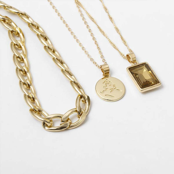 Mix And Match Hollow Thick Chain Set Items