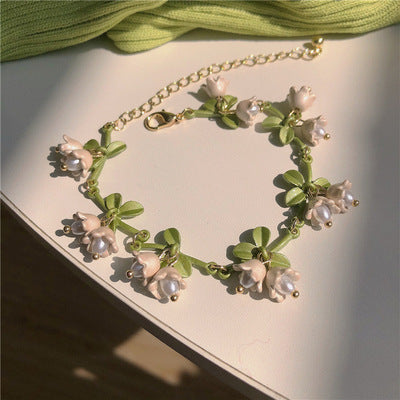 White Lily Bracelet Female Niche Design Items Female