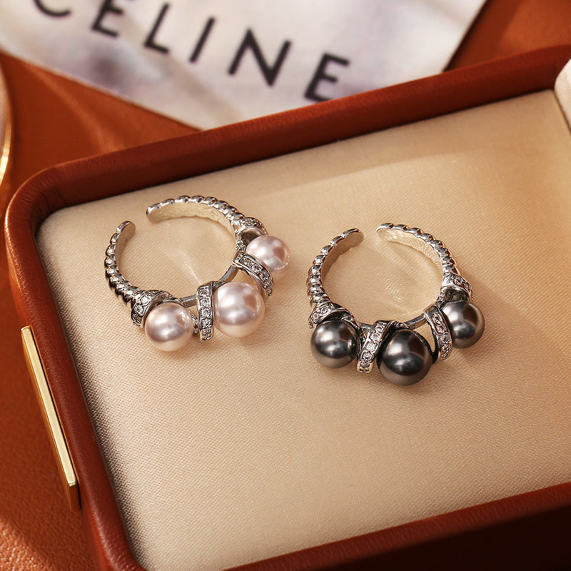New Open-end Pearl Ring High-end Fashion