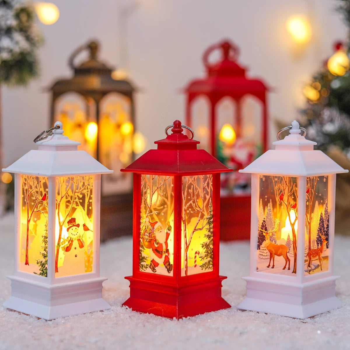 Christmas Lantern Light Merry Christmas Decorations for Home Christma Navidad Xmas Gifts New Year 2025