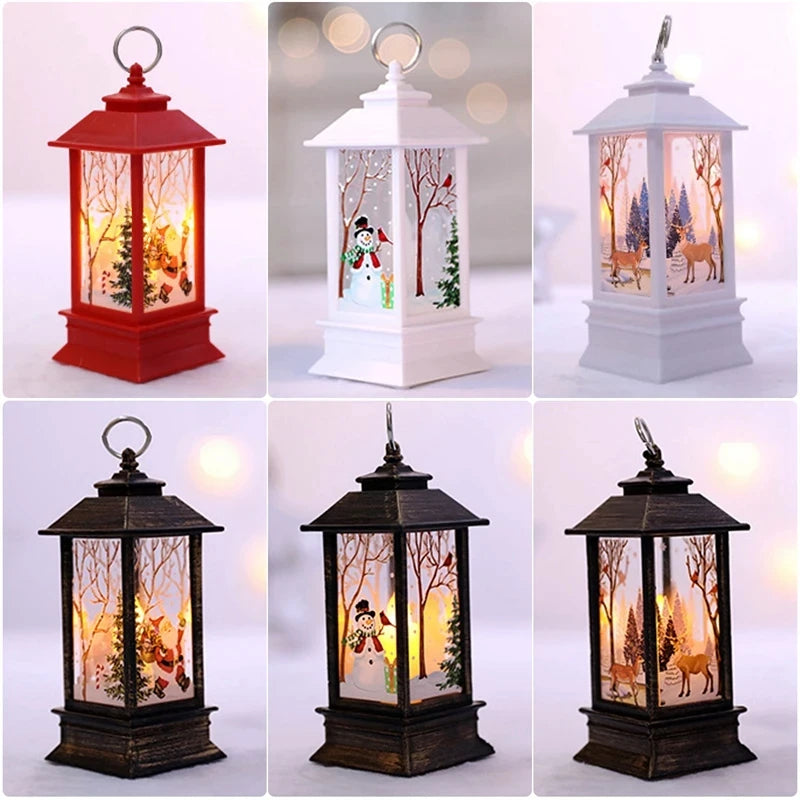 Christmas Lantern Light Merry Christmas Decorations for Home Christma Navidad Xmas Gifts New Year 2025