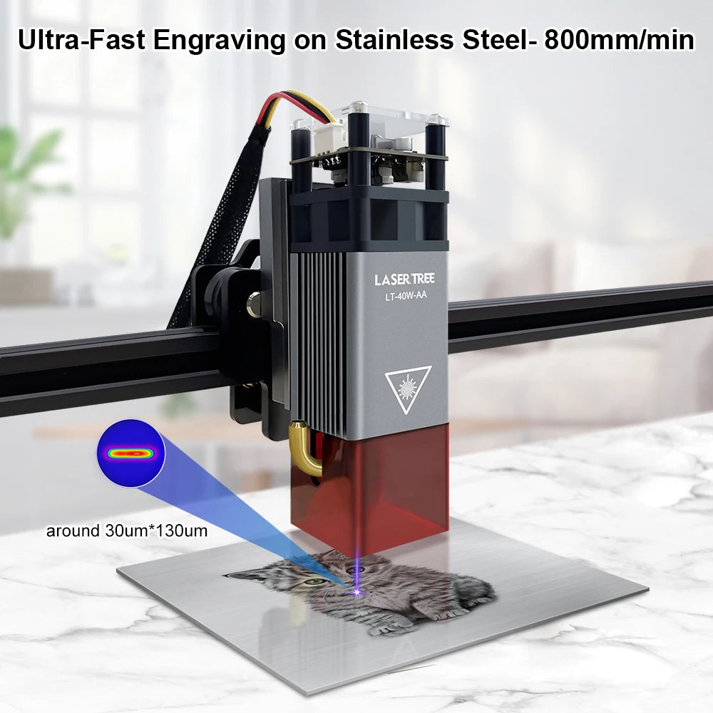 LASER TREE 5W Air Assist Laser Module 450nm Blue Laser Head for CNC DIY Laser Wood Cutter Engraving Tool Head and Accessories