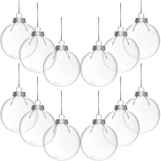 Clear Plastic Christmas Ball Fillable Ornament Xmas Tree Hanging Bauble Pendant 2025