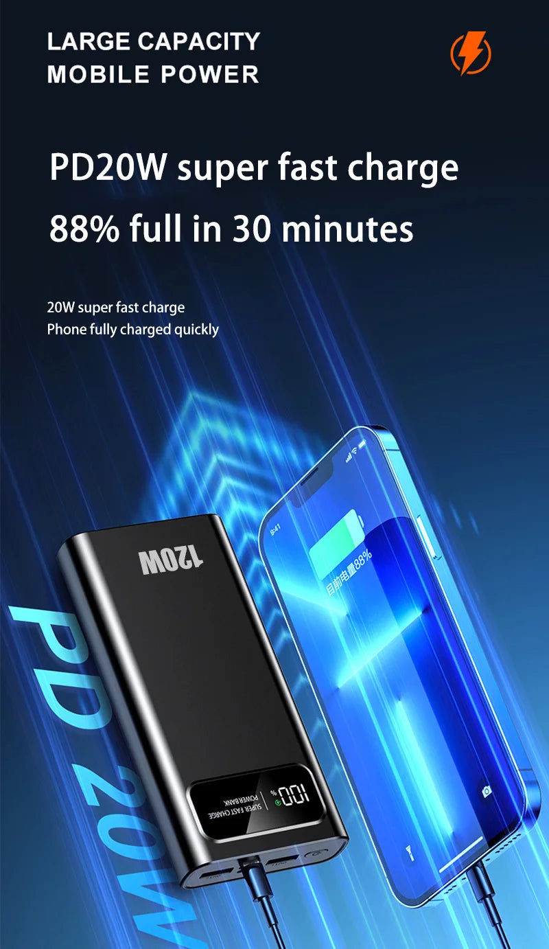 Xiaomi 200000mAh 120W Power Bank Super Fast Charging Battery