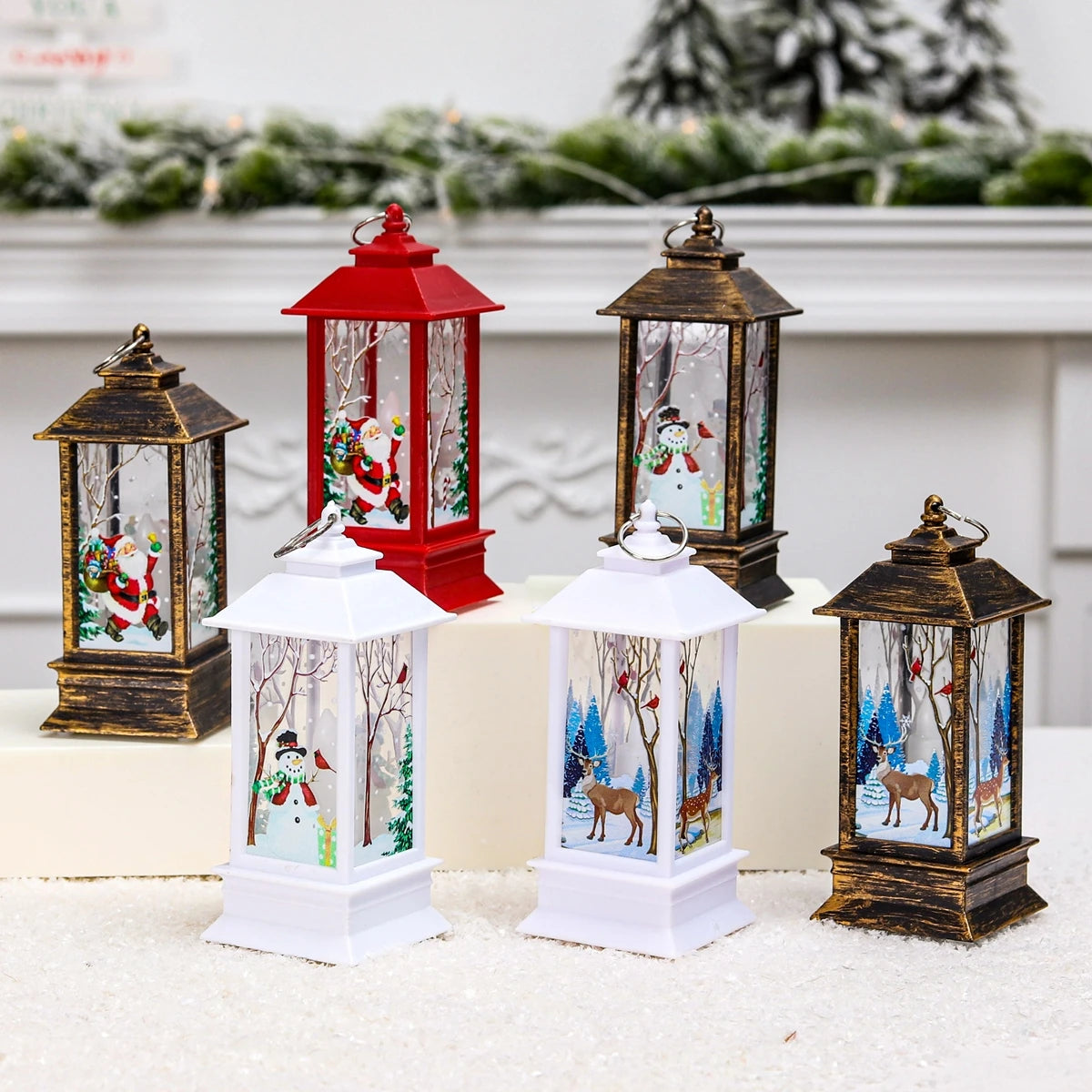 Christmas Lantern Light Merry Christmas Decorations for Home Christma Navidad Xmas Gifts New Year 2025