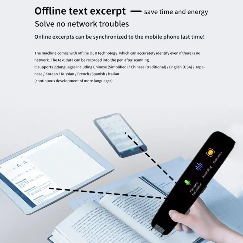 Compact Device Multifunctional Translation Pen Dictionary Pen High-Quality Scanning Lightweight And Easy To Use