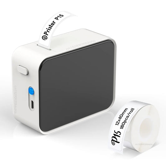 Portable Mini Label Printer tag P15 Label Maker Wireless Bluetooth