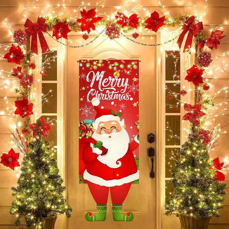 Christmas Hanging Flag Decoration Merry Cristmas Decor  New Year Gift 2025