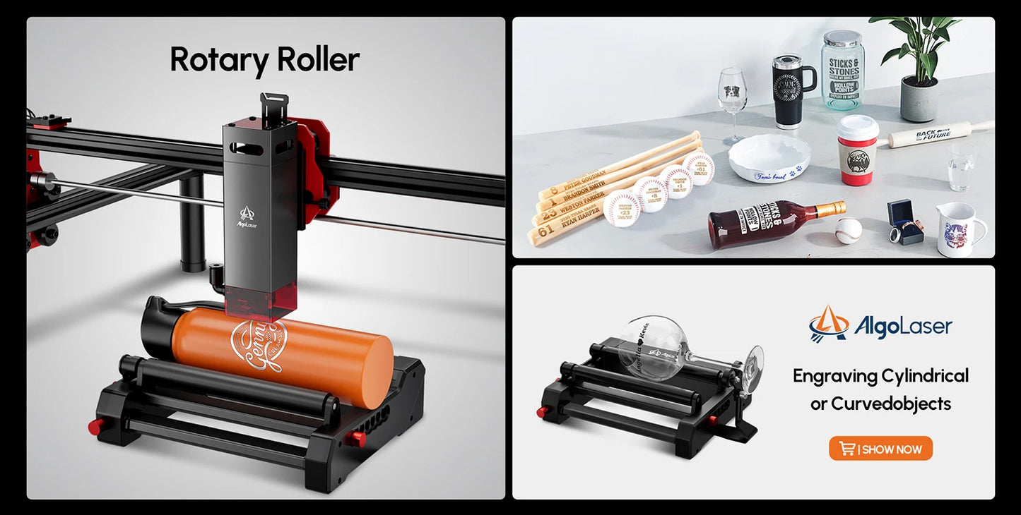 AlgoLaser Desktop Laser Engraver Cutter With Wifi Offline Control 40*40cm DIY KIT Tools Powerful Stone Wood Engraving Machine