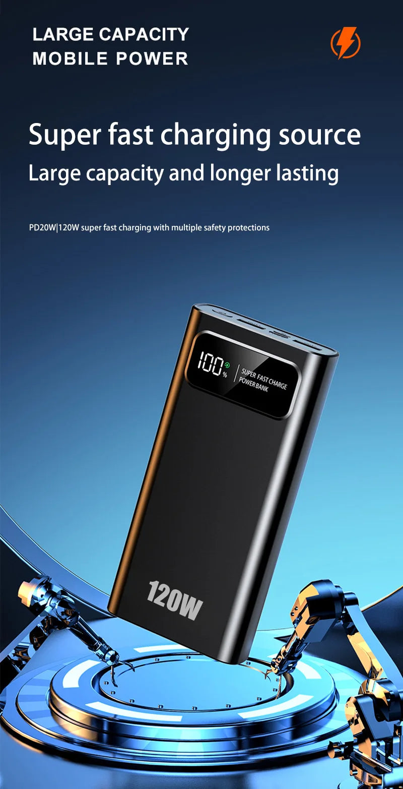 Xiaomi 200000mAh 120W Power Bank Super Fast Charging Battery