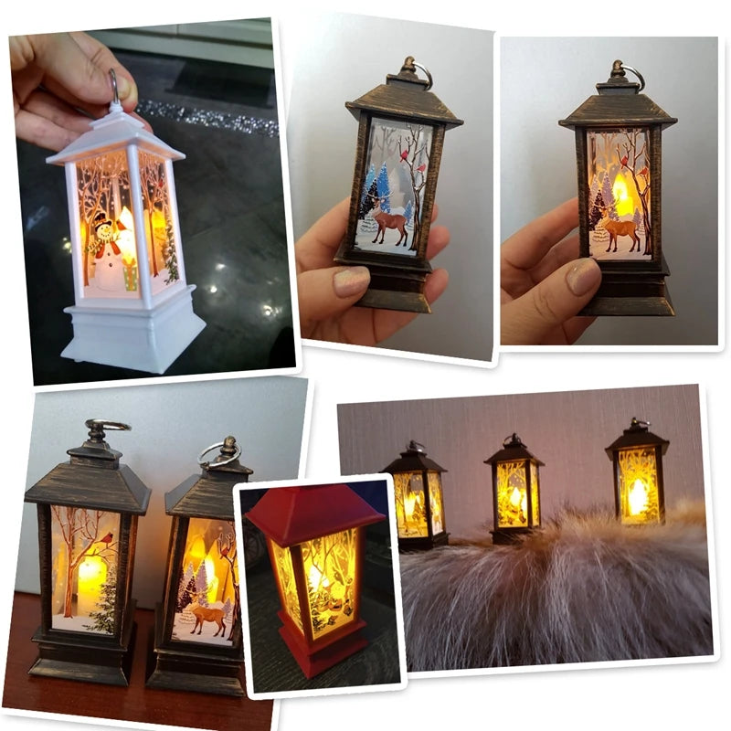 Christmas Lantern Light Merry Christmas Decorations for Home Christma Navidad Xmas Gifts New Year 2025