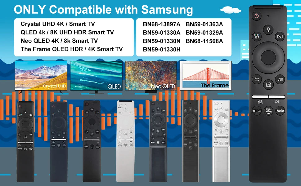 Voice Remote Control for Samsung Smart TV Universal BN59 Remote QLED LED LCD