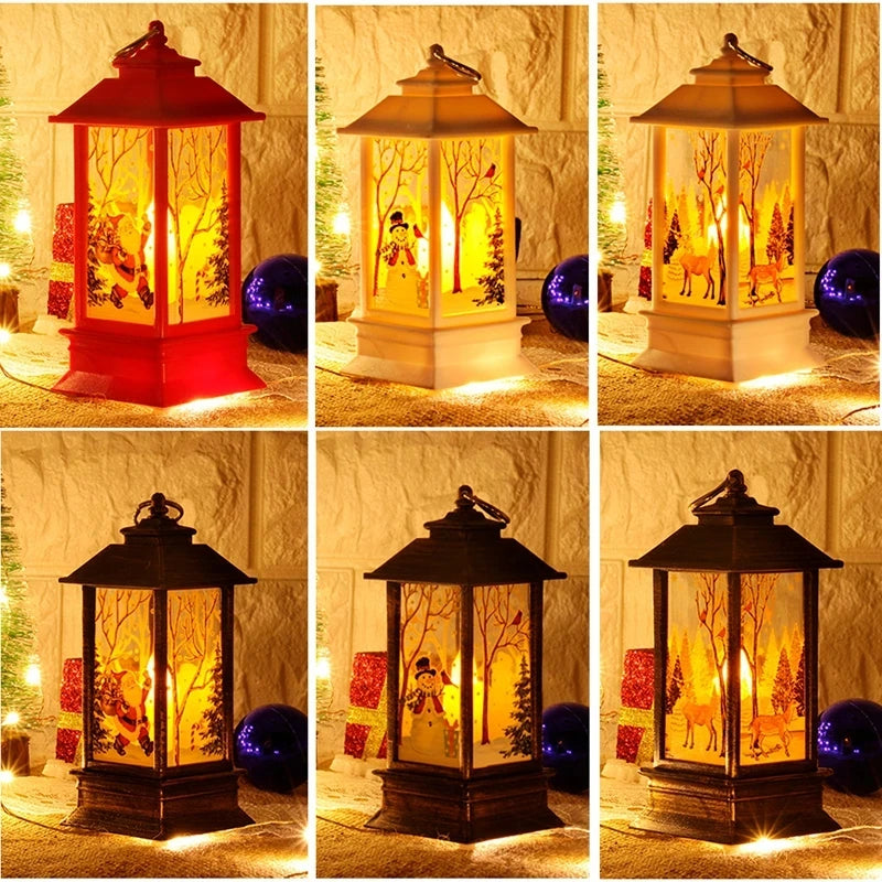 Christmas Lantern Light Merry Christmas Decorations for Home Christma Navidad Xmas Gifts New Year 2025