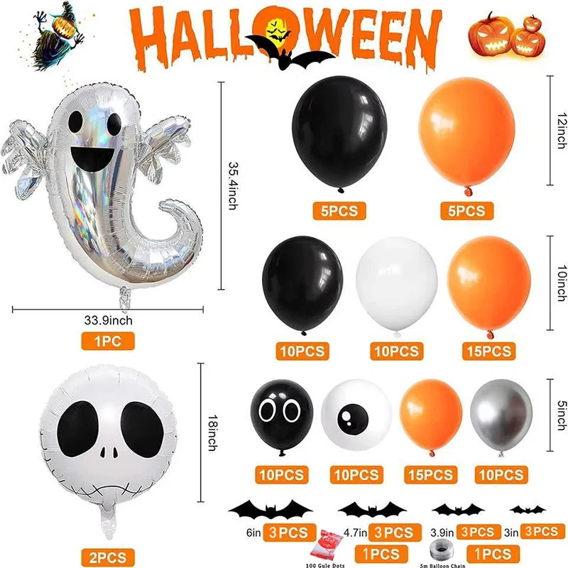 107pcs Halloween balloons