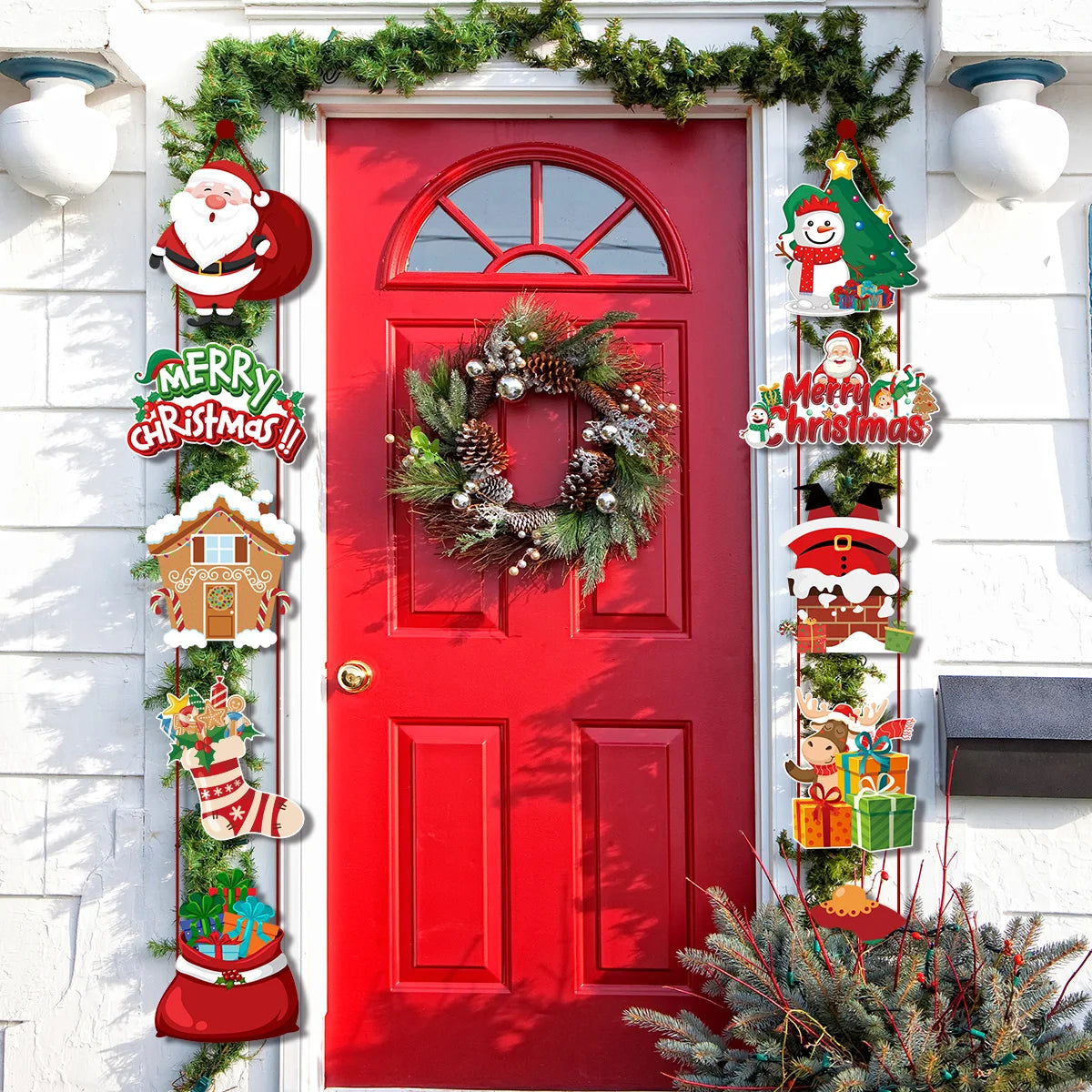 Merry Christmas Door Hanging  Party Home Decoration 2025 Noel