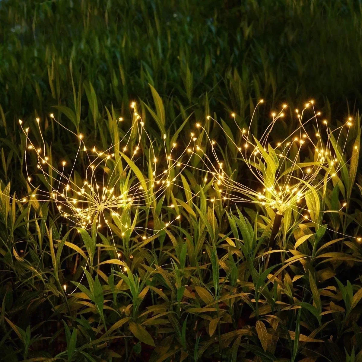 Solar Power Firework Strings Lights Christmas LED Fairy Lights Waterproof Outdoor Dandelion Lawn Lamp for Garden Decoration 2025