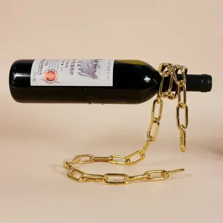 Creative Magic Metal Hanging Chain Wine Rack Vintage Creative Restaurant Bar Bracket Display Rack Home Decoration Gift Holder