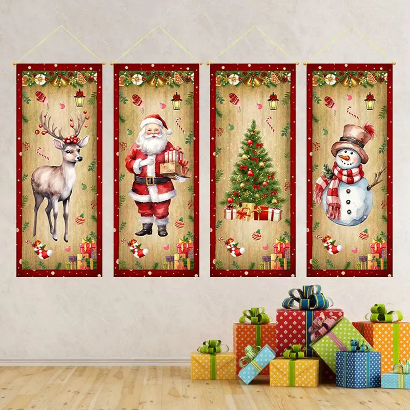 Christmas Hanging Flag Decorations 2025