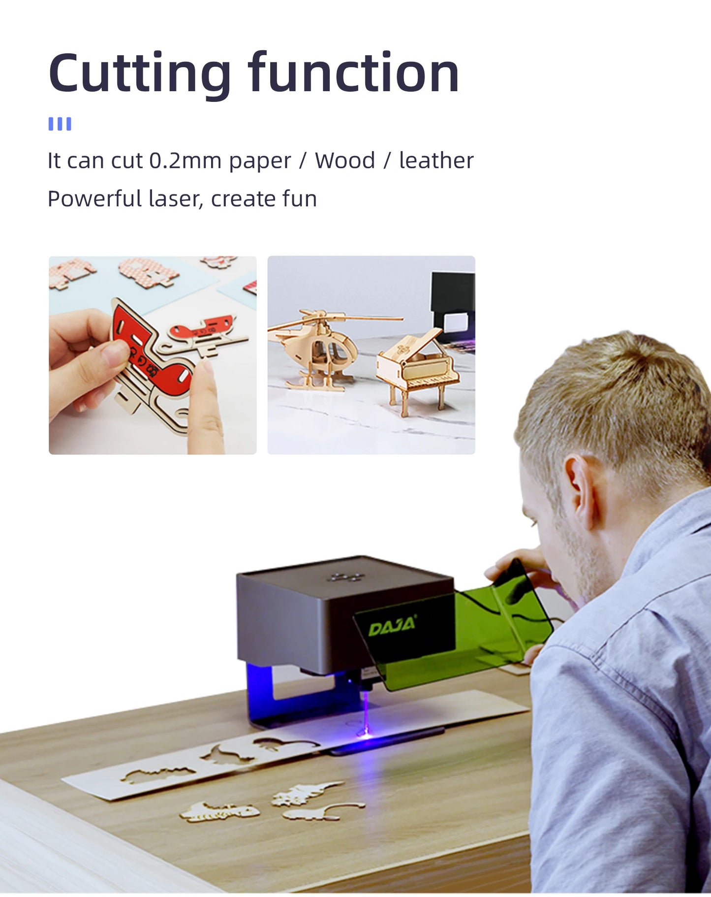 DJ6 Mini Portable Laser Engraver Diy Bluetooth Machine Painted Dog Tag Paper Leather Wooden Plastic Logo CNC Machine