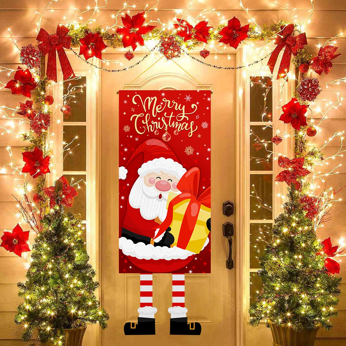 Christmas Hanging Flag Decoration Merry Cristmas Decor  New Year Gift 2025