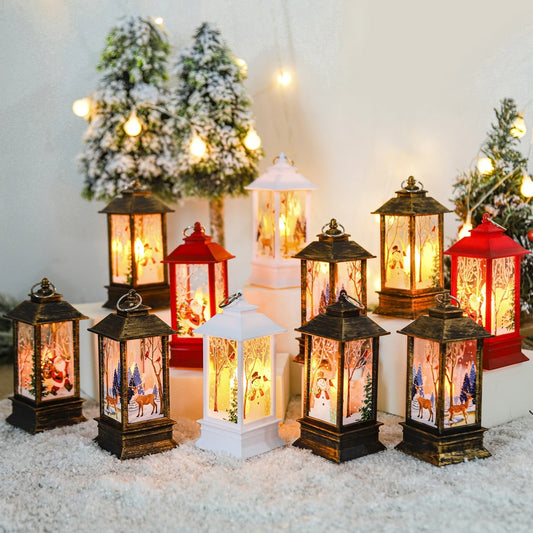 Christmas Lantern Light Merry Christmas Decorations for Home Christma Navidad Xmas Gifts New Year 2025