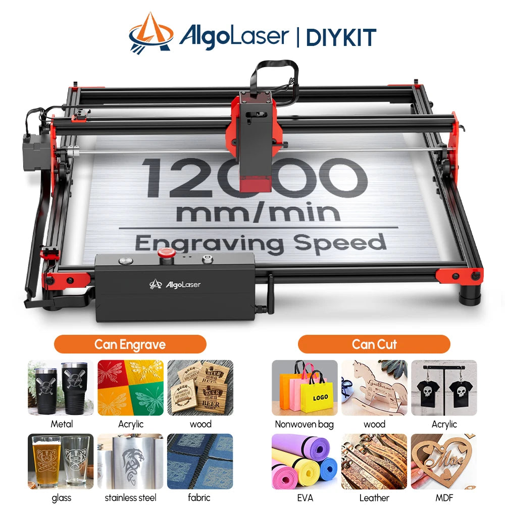 AlgoLaser Desktop Laser Engraver Cutter With Wifi Offline Control 40*40cm DIY KIT Tools Powerful Stone Wood Engraving Machine