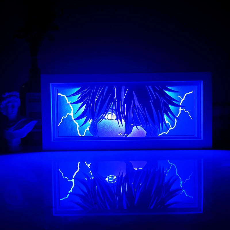 Anime Paper carving Box Light Remote control model multiple colors Gamer Bedroom Decoration party present