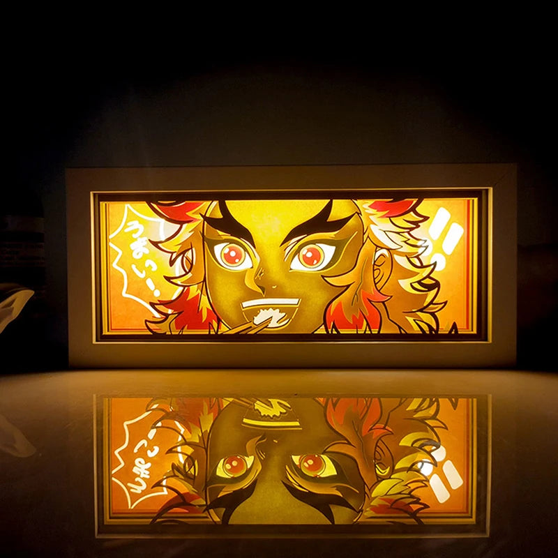 Anime Paper carving Box Light Remote control model multiple colors Gamer Bedroom Decoration party present