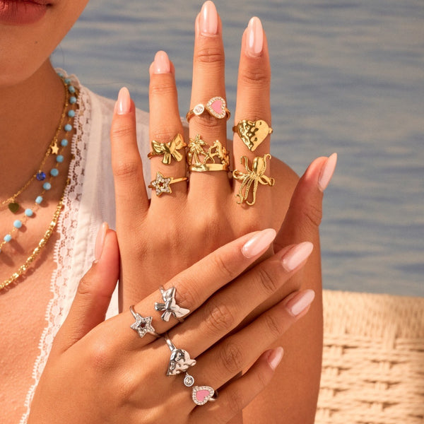 European And American Fashion Design Love Heart-shaped Titanium Steel Ring