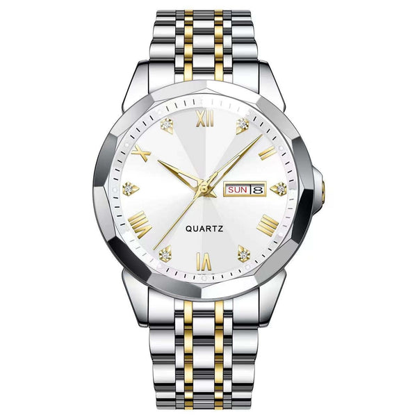 Business Men's Watch Double Calendar High-grade Quartz