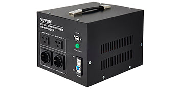 VEVOR Step Up Down Transformer Voltage Converter 1000/2000/3000/5000 VA with 4 AC Outlets & USB Jack for Electrical Appliances