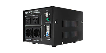 VEVOR Step Up Down Transformer Voltage Converter 1000/2000/3000/5000 VA with 4 AC Outlets & USB Jack for Electrical Appliances